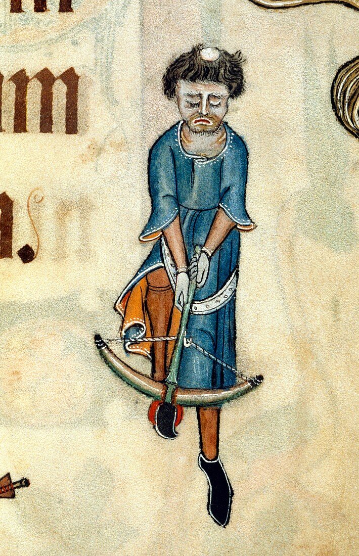 Crossbowman,14th century artwork