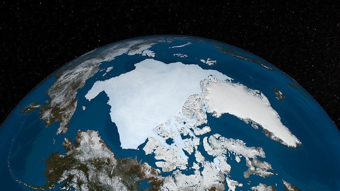 Arctic ice minimum extent,2013