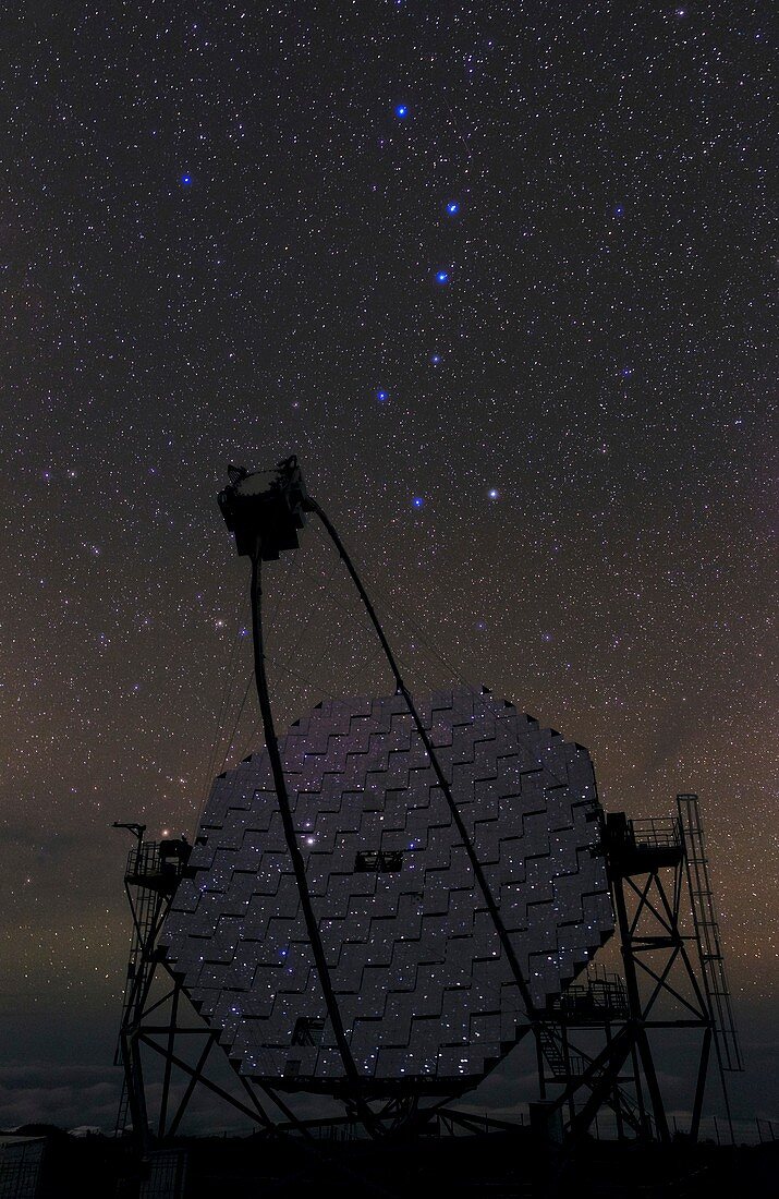 Big Dipper over MAGIC Telescope,La Palma