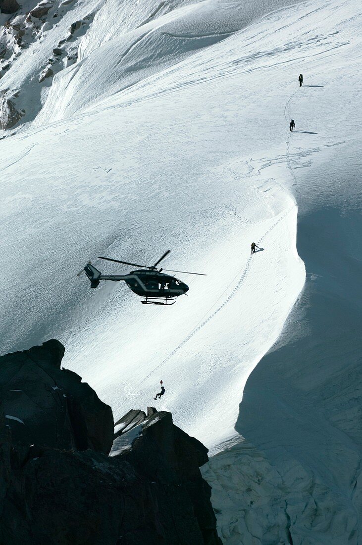Helicopter rescue,French Alps