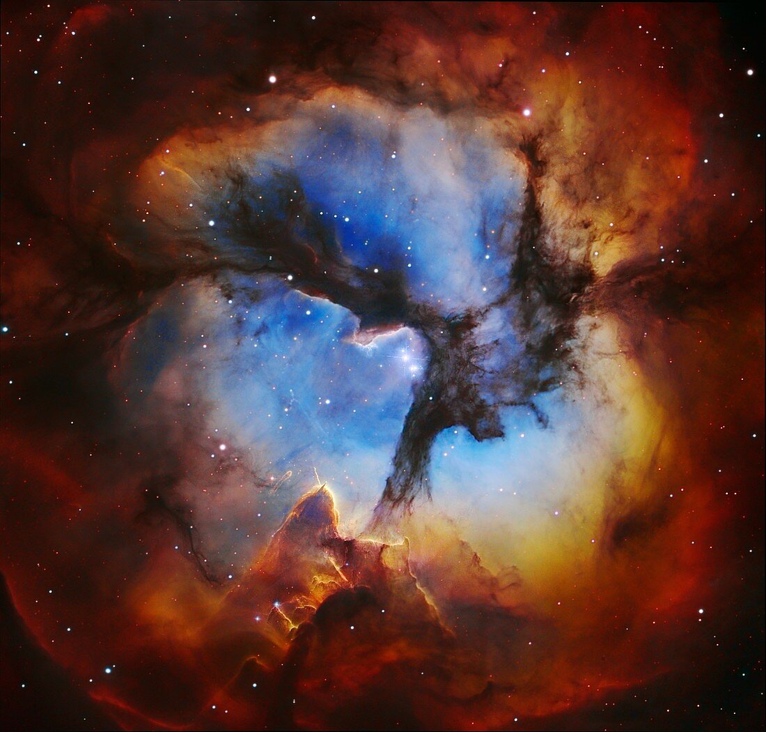 Trifid Nebula M20,Hubble image