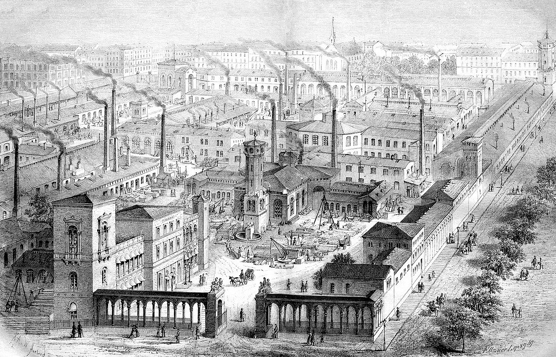 Borsig's factory at Oranienburg,1880s
