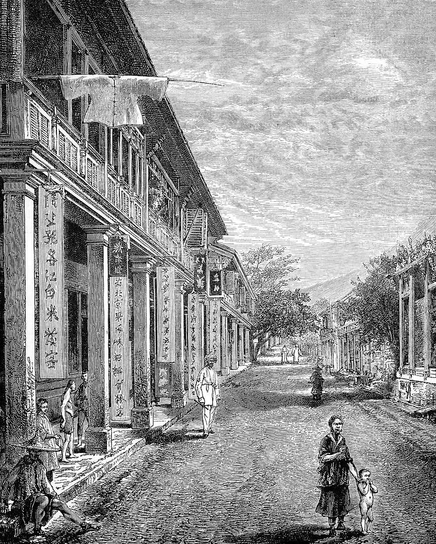 Hong Kong street scene,1880s