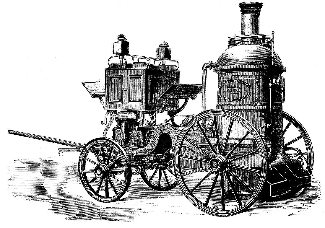 Merryweather steam fire engine,1880s