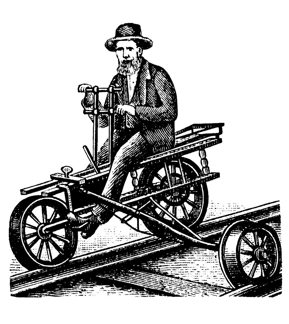 Railway velocipede,1880s