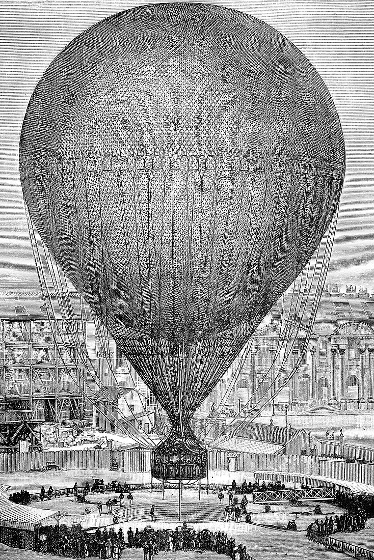 Viewing balloon at 1878 Paris Exposition