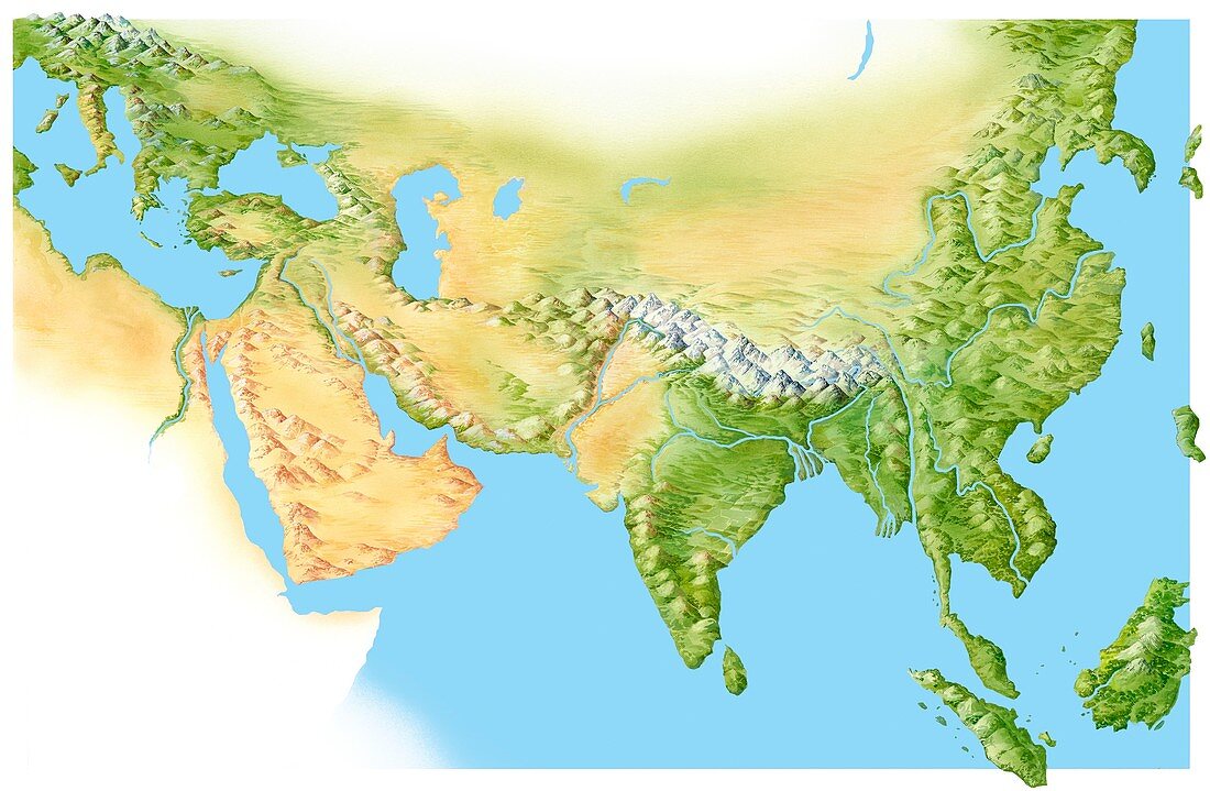 Geography of Asia,artwork