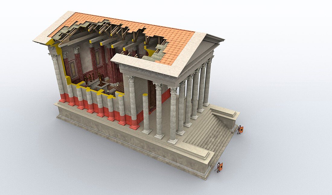 Roman temple,artwork