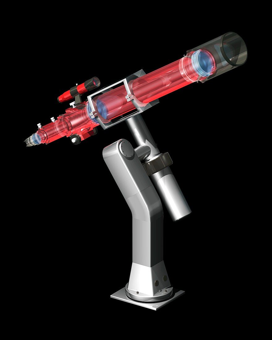 Refracting telescope,artwork