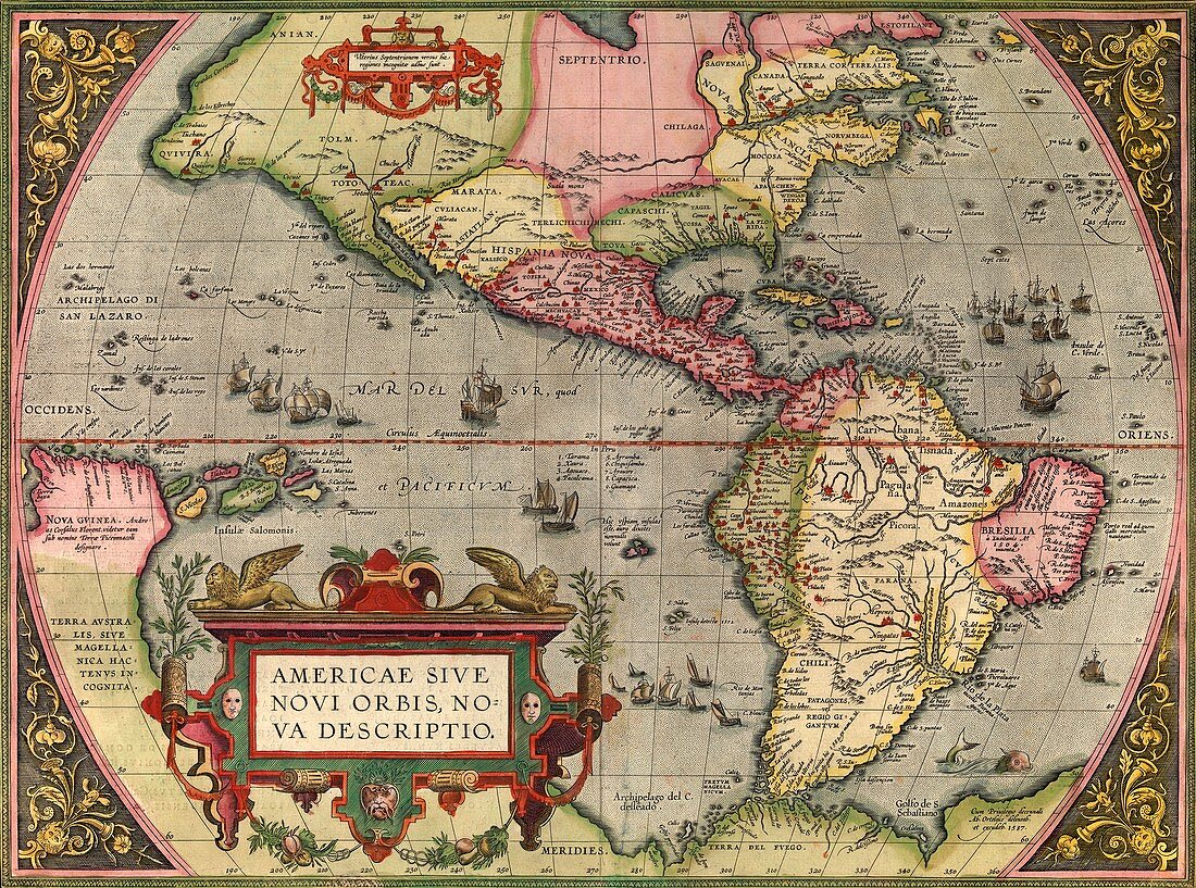Ortelius's map of The New World,1603