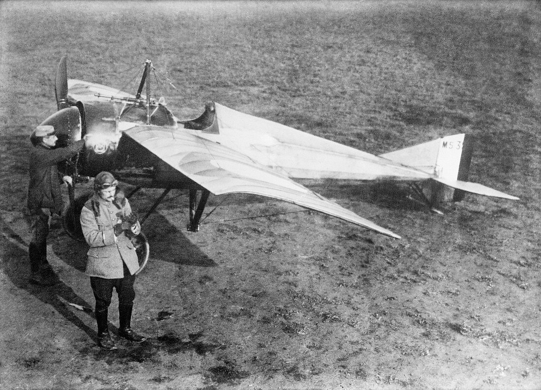 Vedrines and his military aircraft,1910s