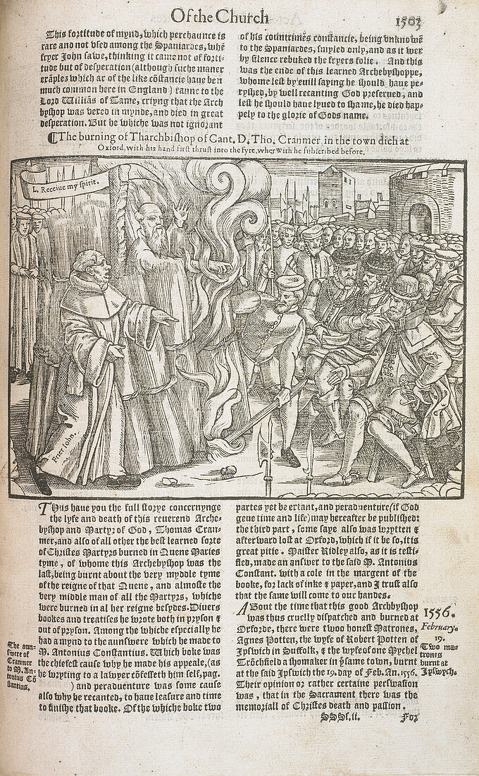 The burning of Cranmer