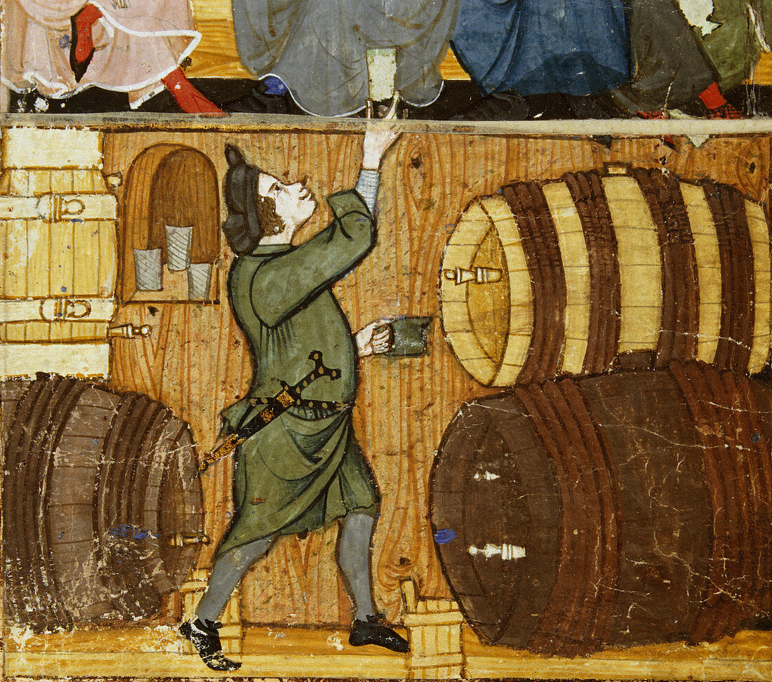 Cellarer and barrels