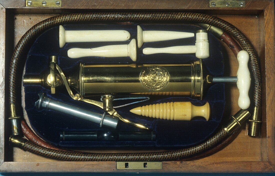Enema and stomach pump,circa 1880