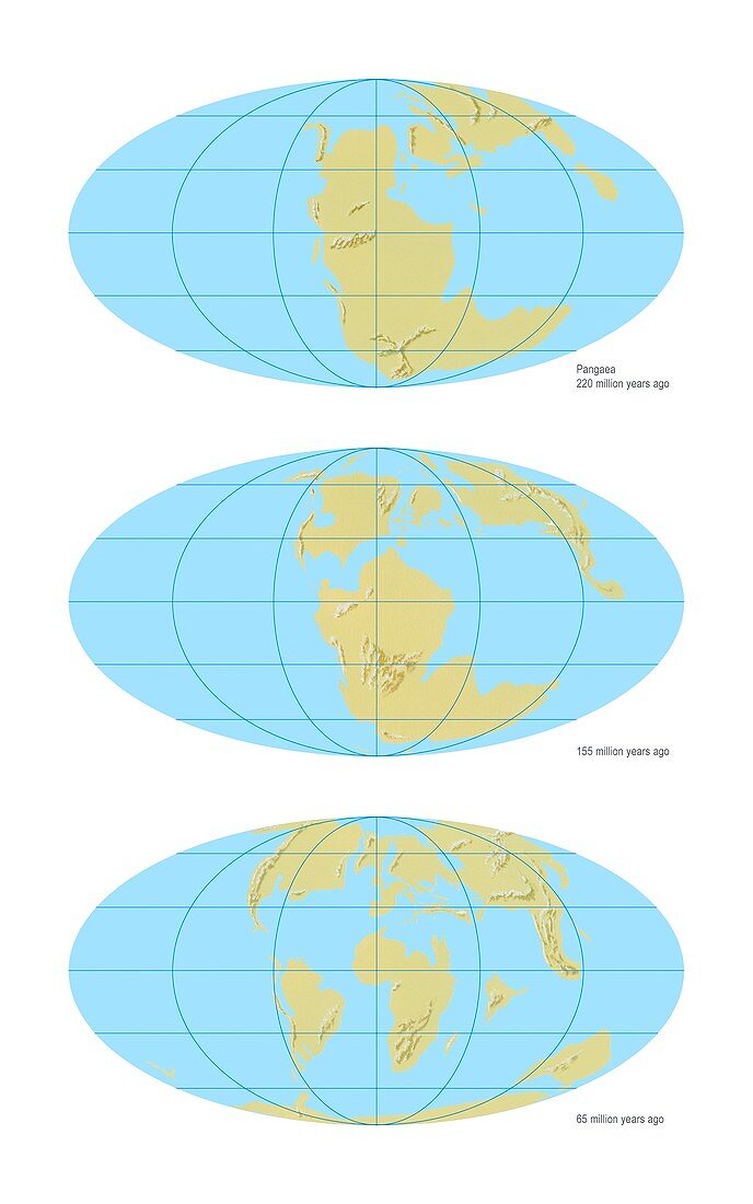 Pangea break-up,global maps