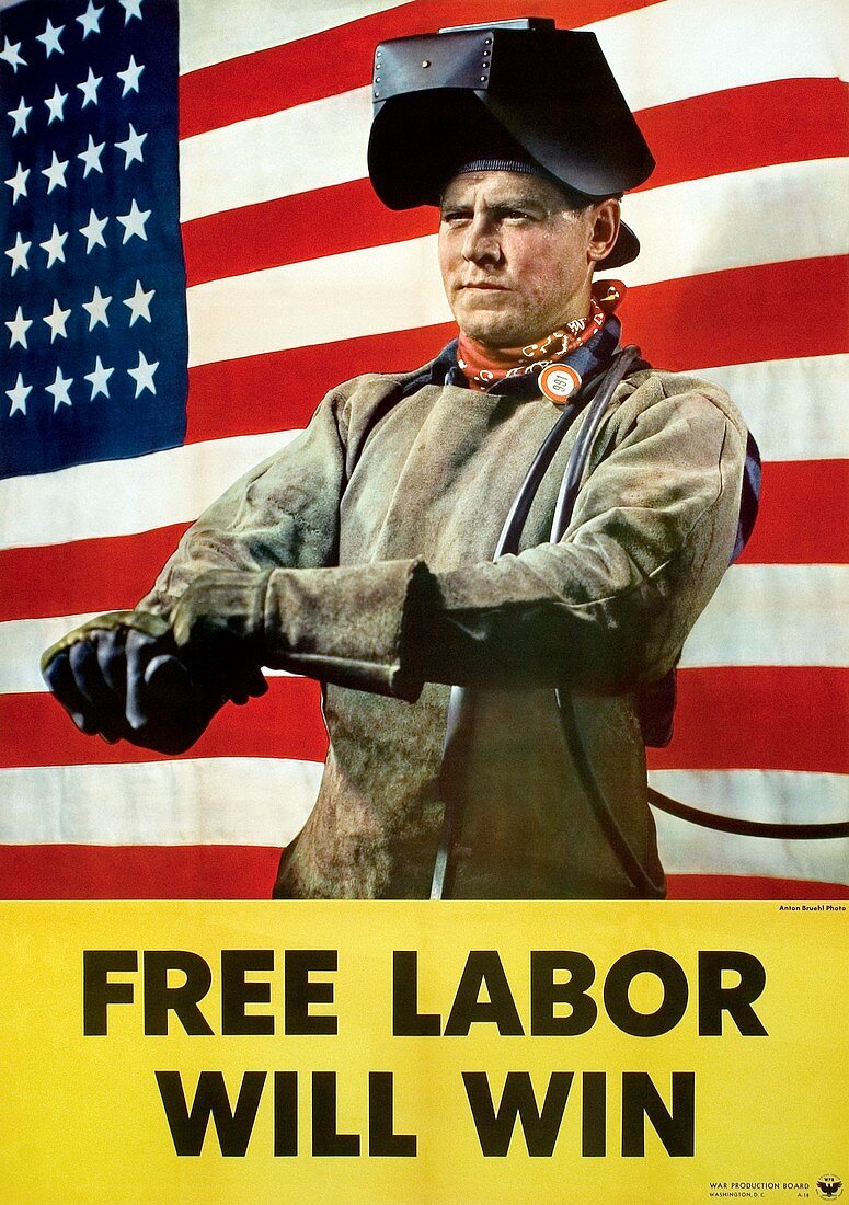 Industry labour poster,World War II