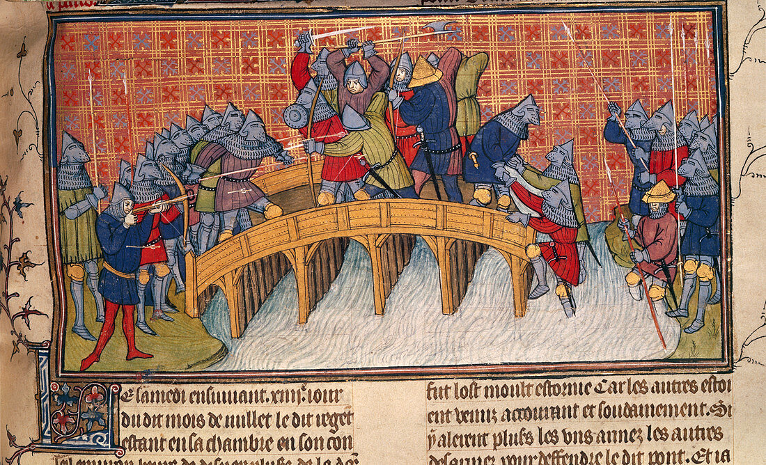 Battle on bridge over Seine