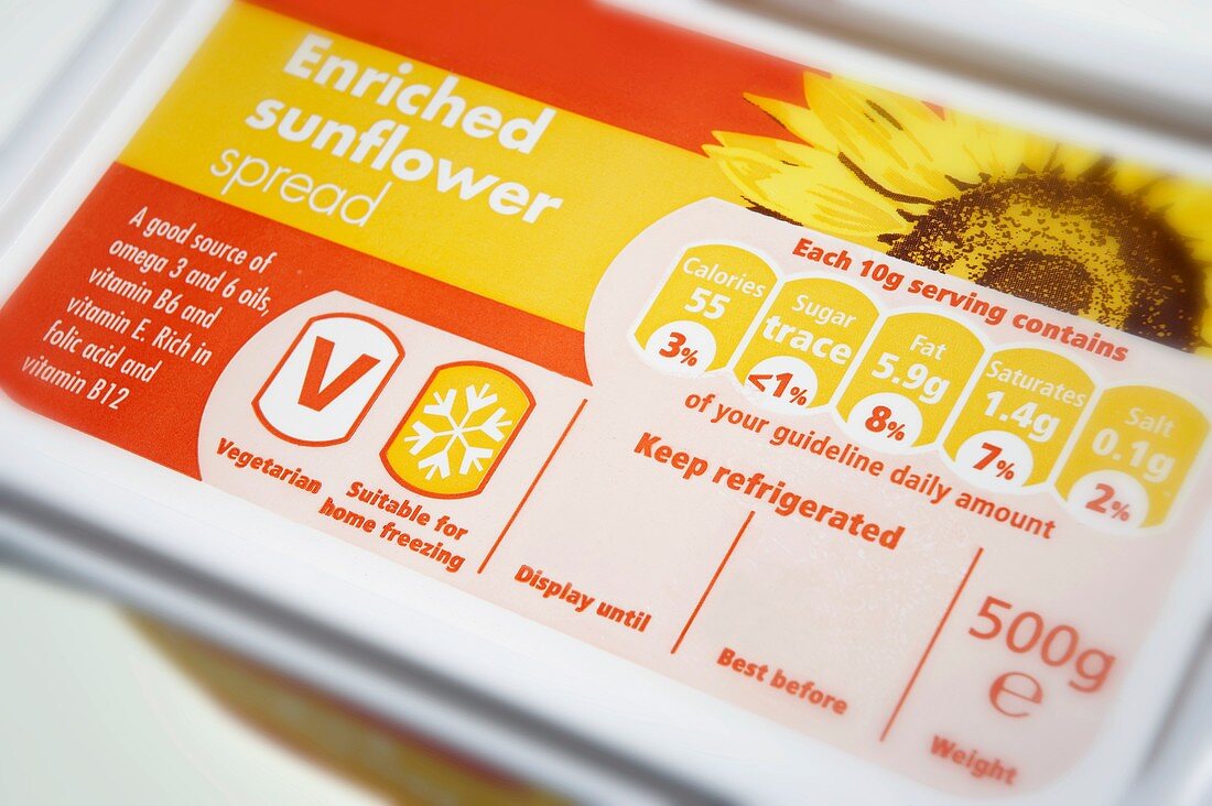 Sunflower oil spread