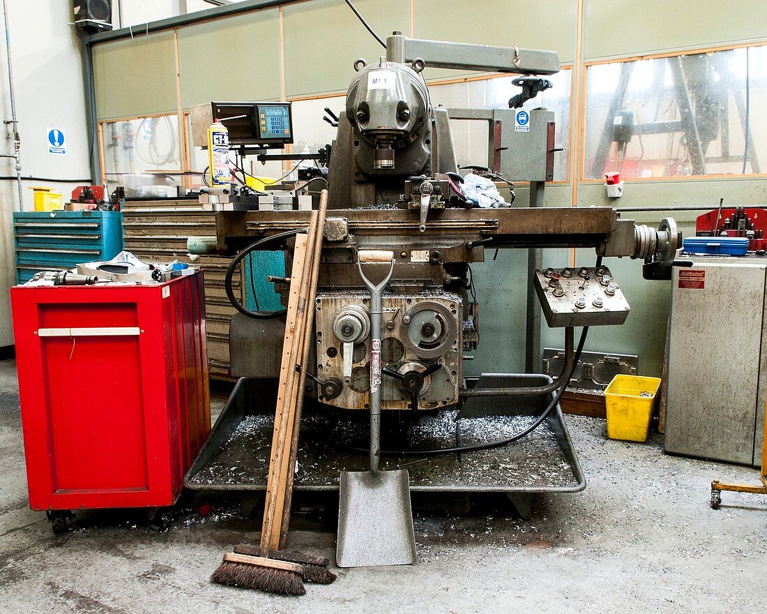 Factory machine in a workshop