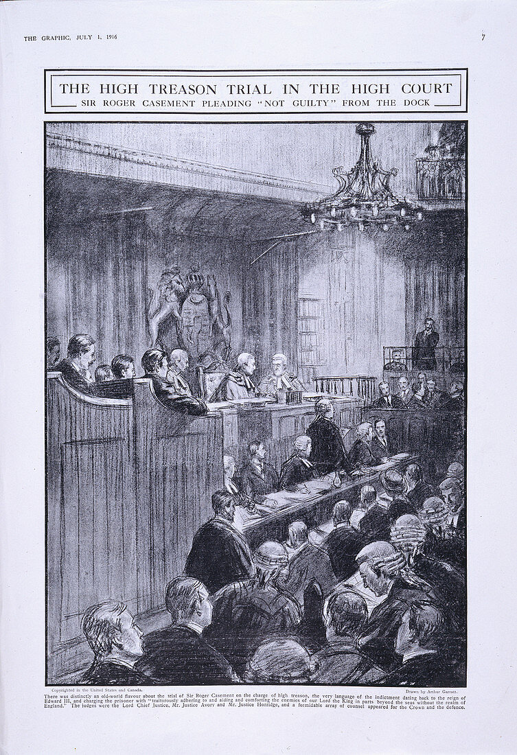 Sir Roger Casement in the dock