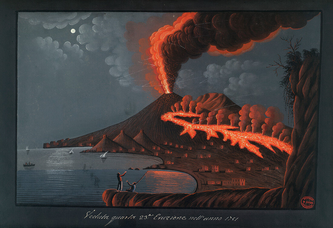 Eruption of Mt. Vesuvius,1751