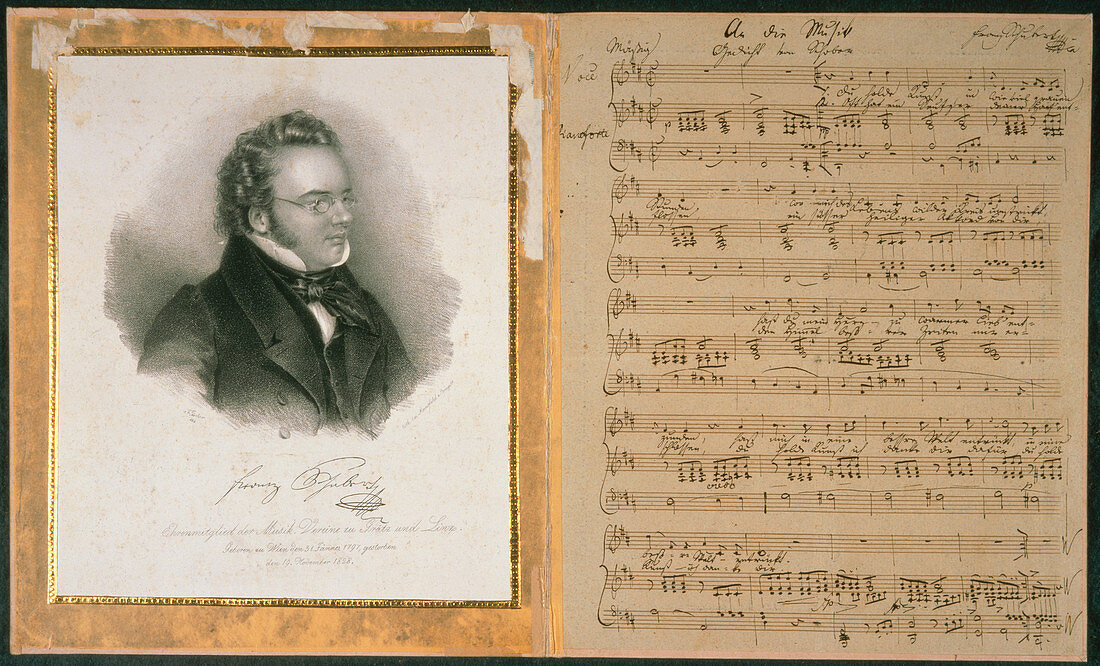 Schubert song and portrait
