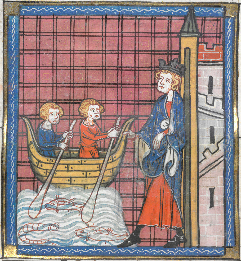 King Louis IX sails for France