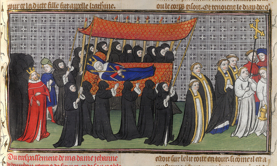 Funeral procession of Queen Jeanne