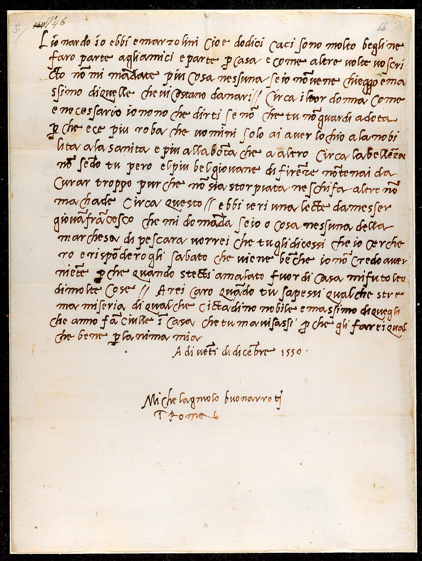 Letter of Michelangelo