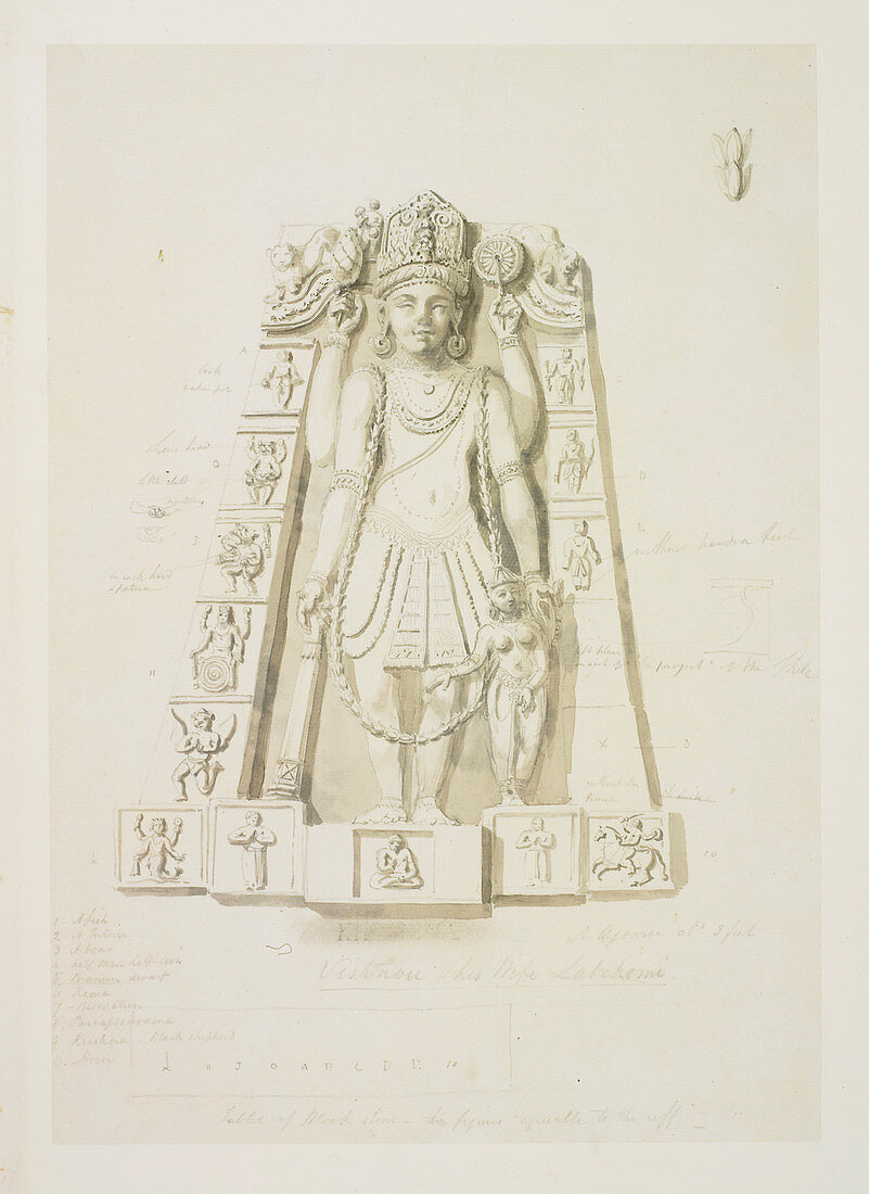 Sculpture of Vishnu and Lakshmi
