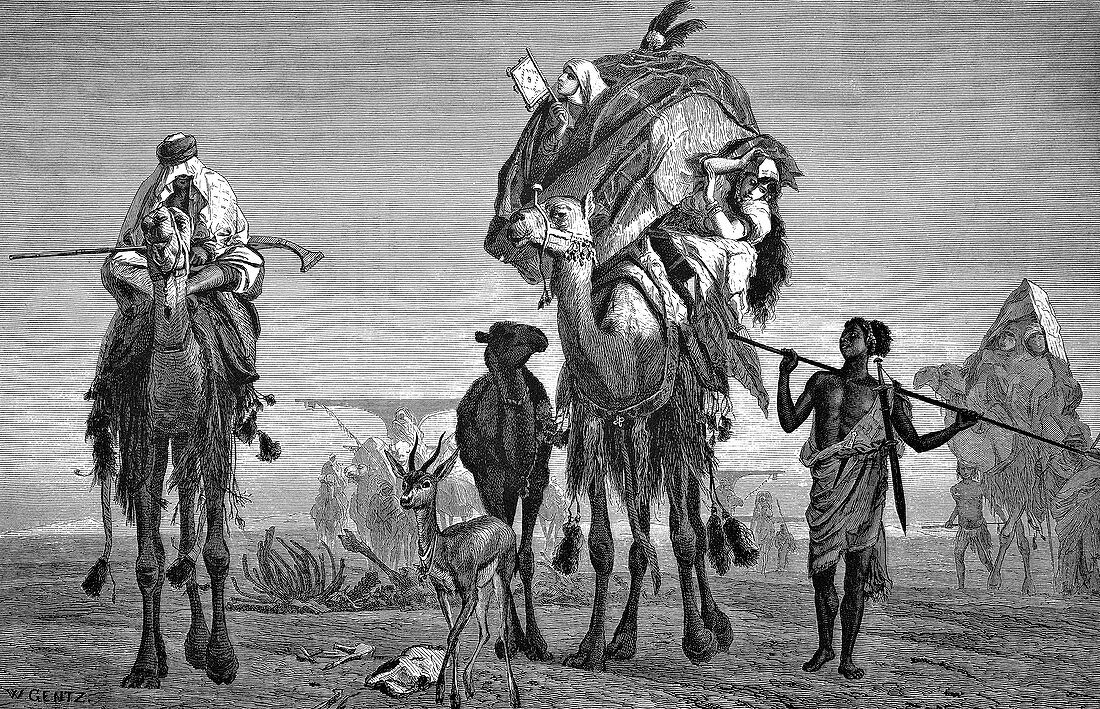 Bedouin nomads,19th Century artwork