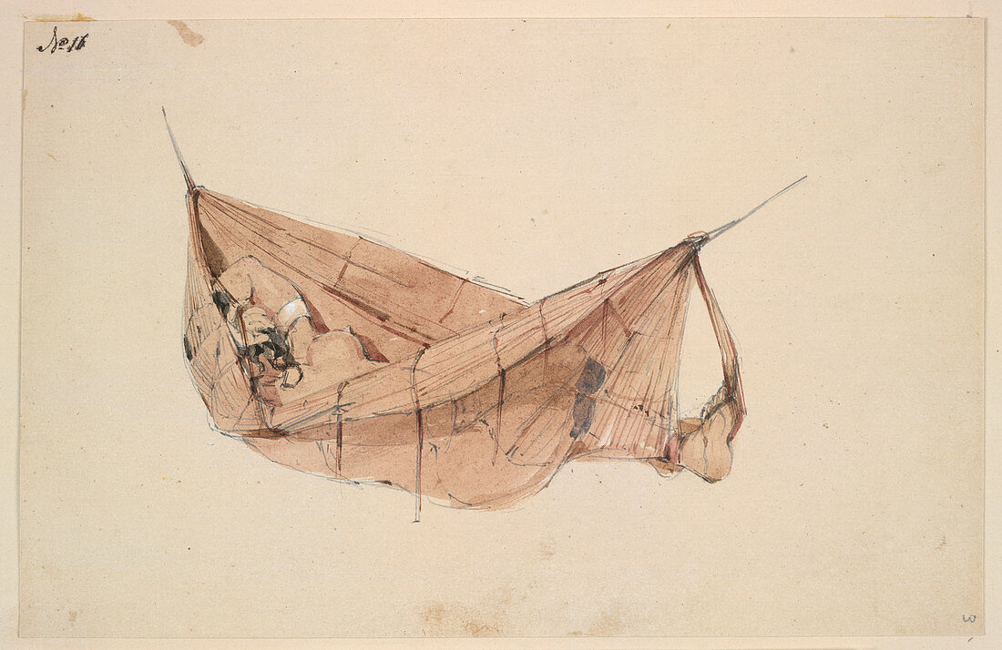 Amerindian in a hammock