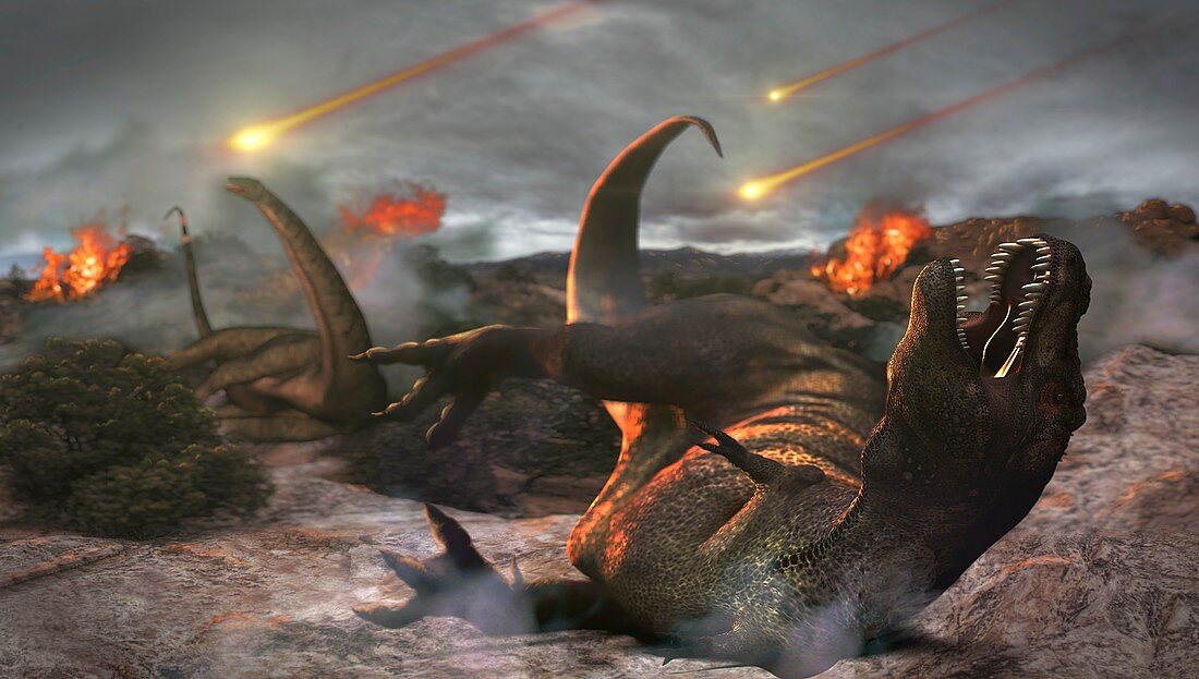 Extinction of the dinosaurs,artwork