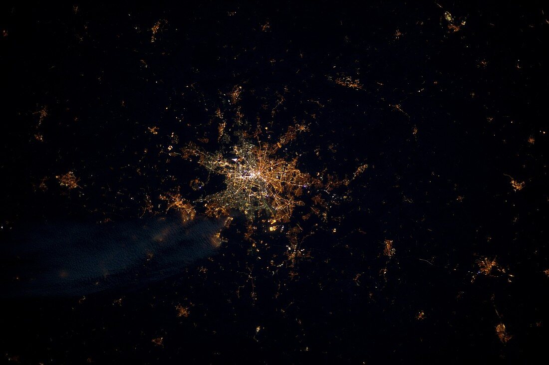 Berlin at night,ISS image