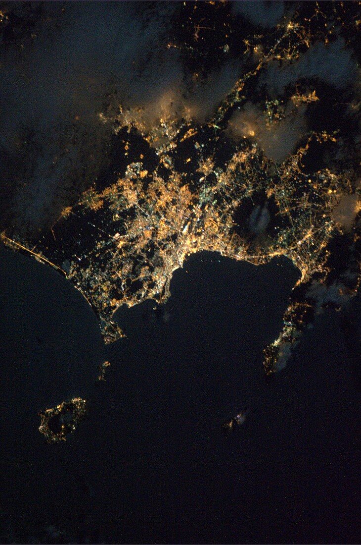 Naples at night,ISS image