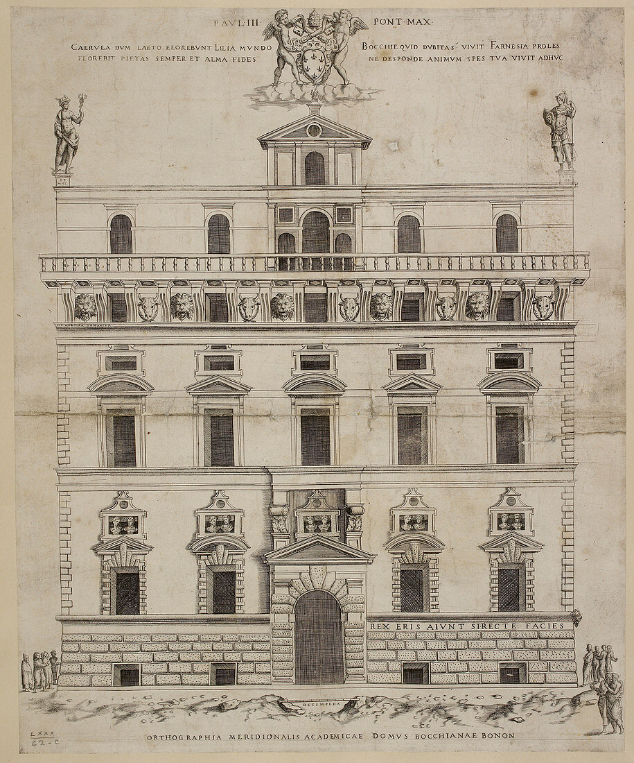 Front elevation of a baroque building in