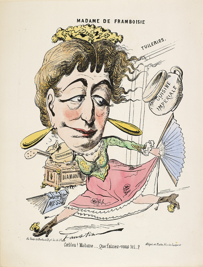 French Caricature - Madame de Framboisie