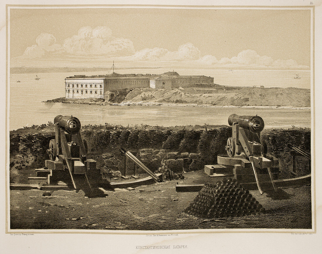 Cannons on coastline