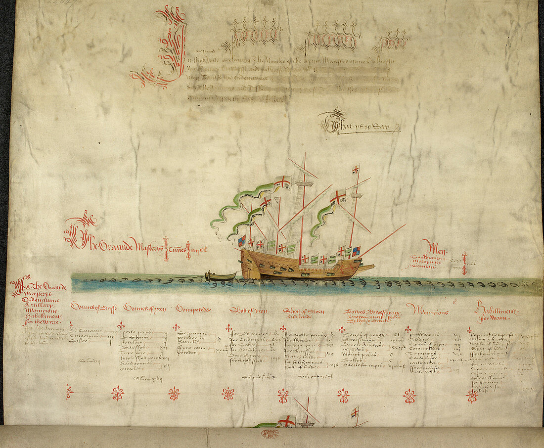 Ships in the king's navy fleet from 1546