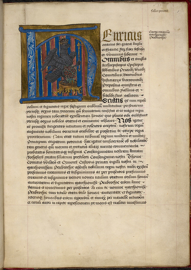 Historiated initial 'H'