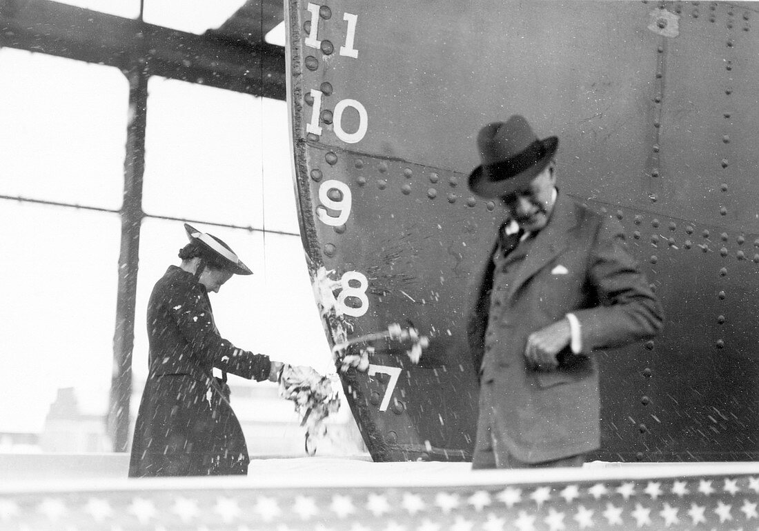 Cavalier cargo ship christening,1938