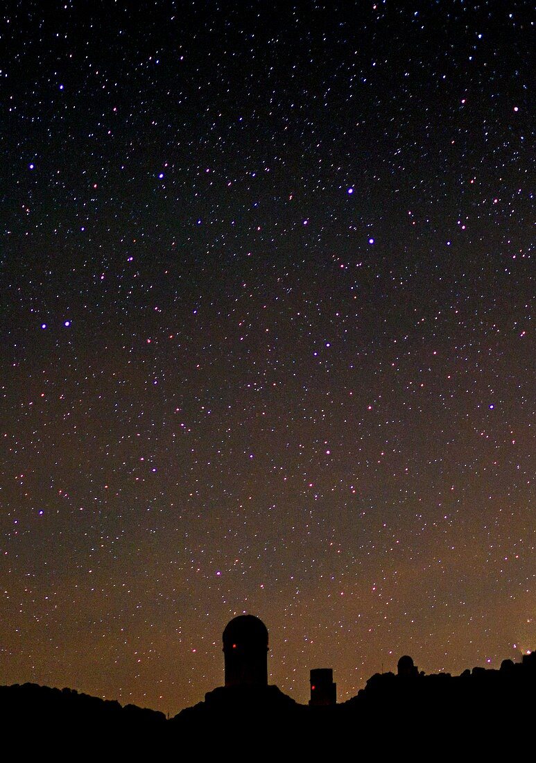 Night sky over Kitt Peak Observatory,USA