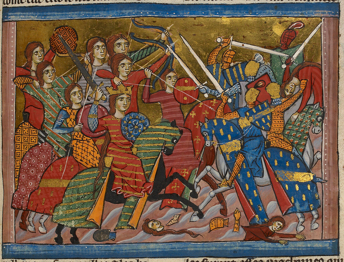 Battle between Amazons and Greeks