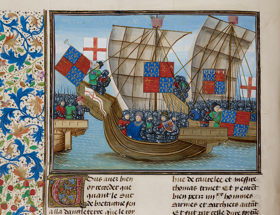 Naval battle between France and England
