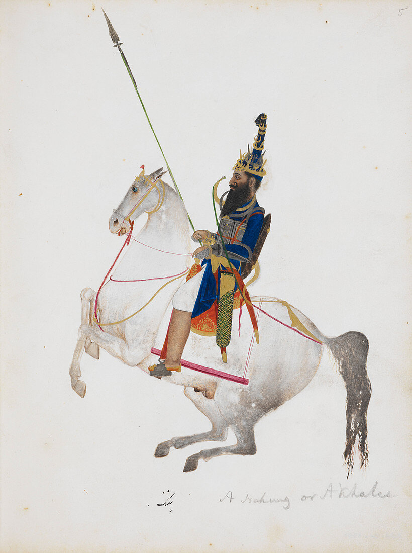 A prosperous Akali mounted on horseback