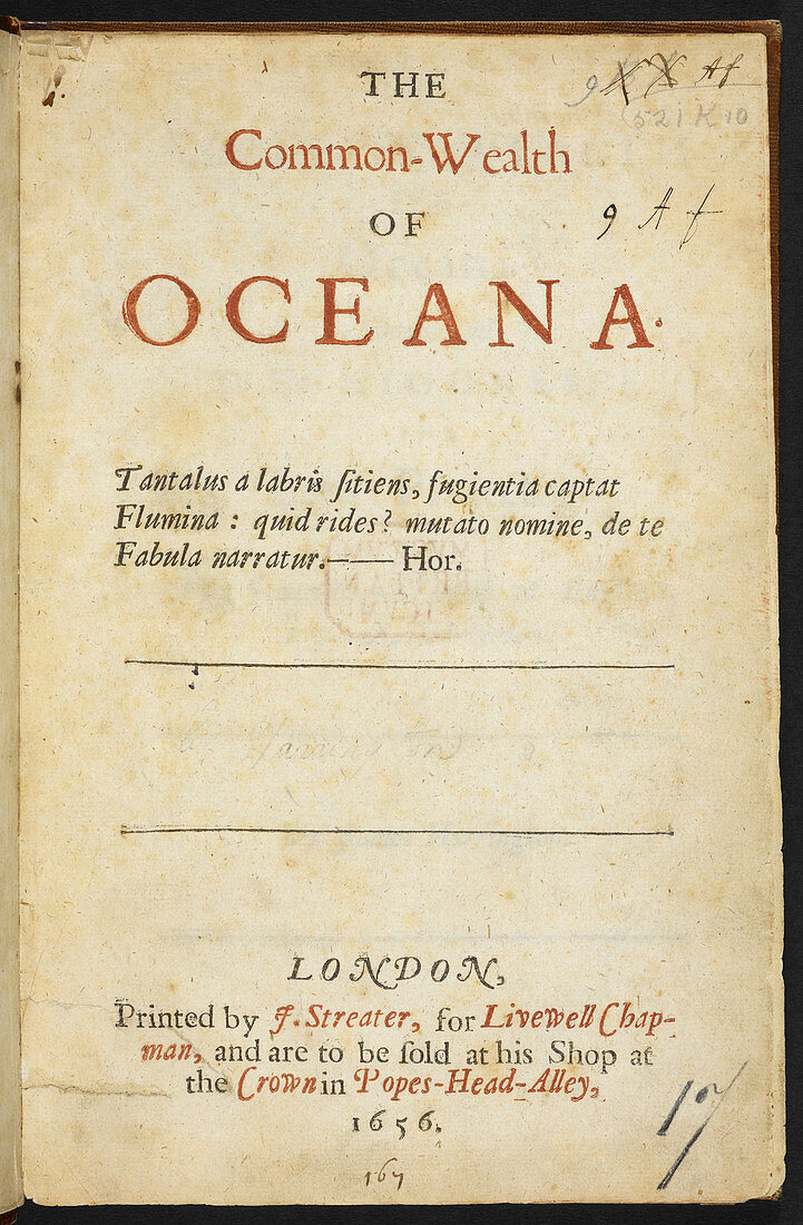 The Common-Wealth of Oceana,Title page