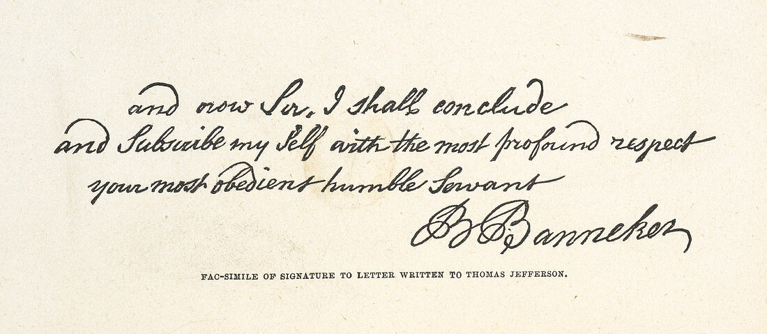 The signature of Benjamin Banneker
