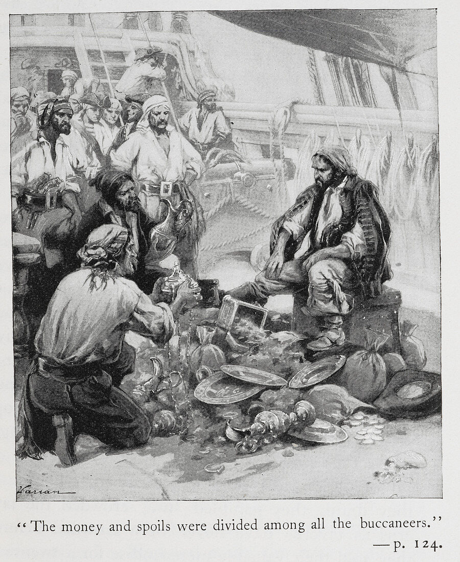 Pirates sort through their plunder