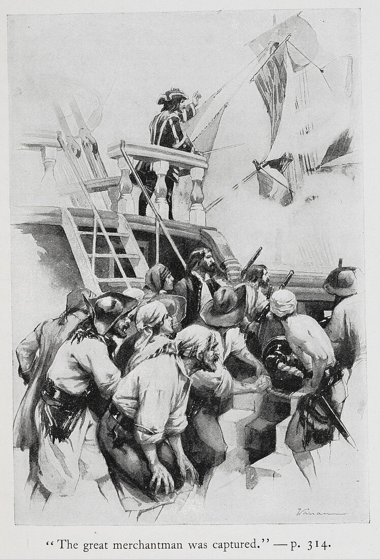 Pirates waiting to board a ship