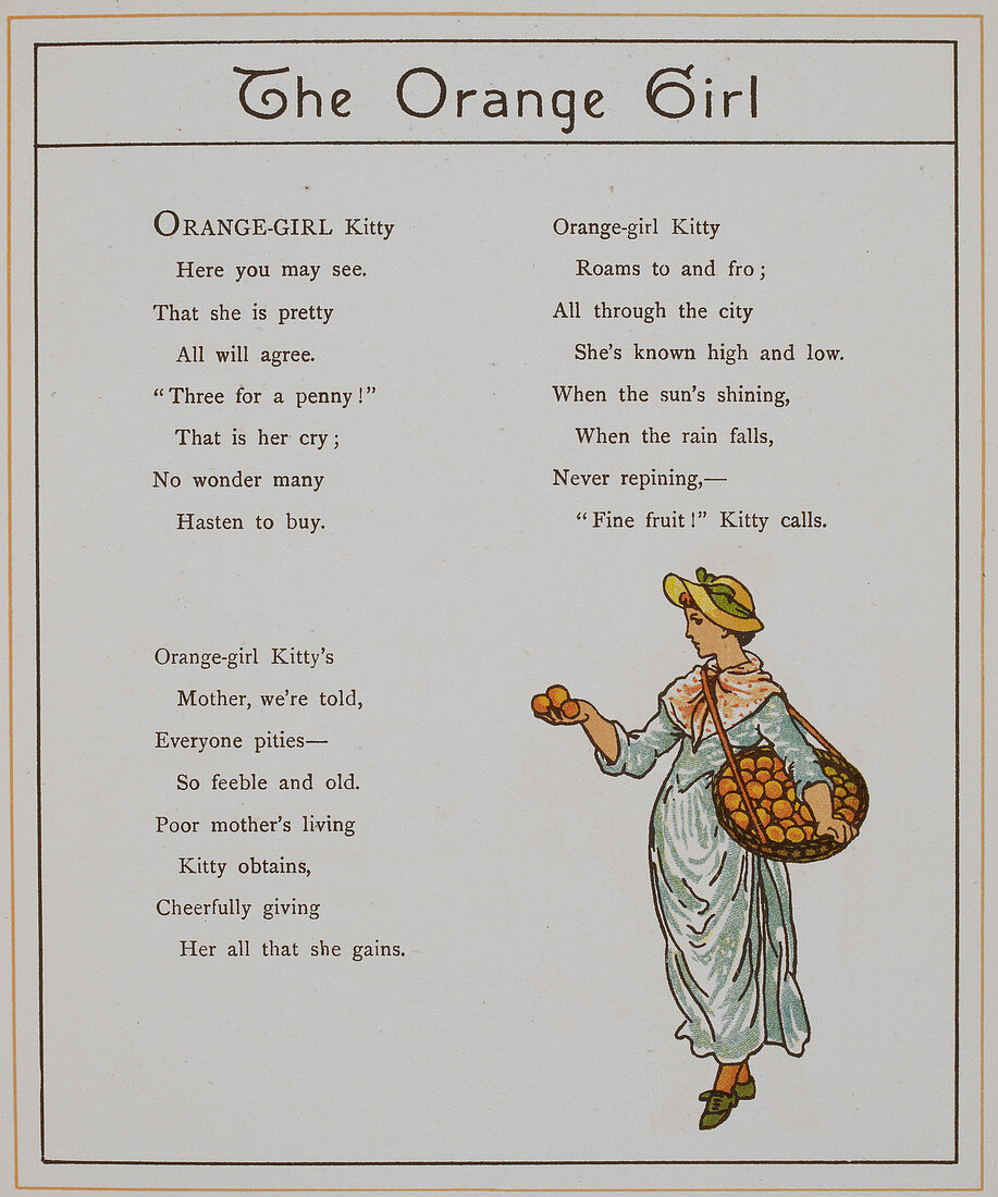 The orange girl. A seller of oranges